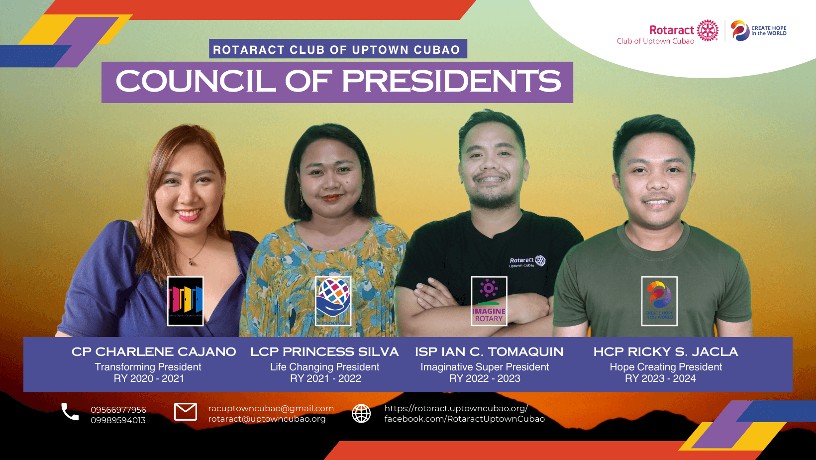 Celebrating a Legacy of Leadership: Introducing the Rotaract Club of Uptown Cubao’s Council of Presidents
